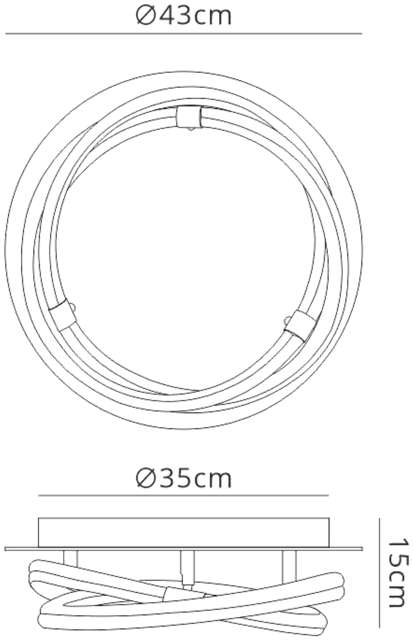 Infinity II  Flush Ceiling 30W LED M6609  Mantra Infinity II